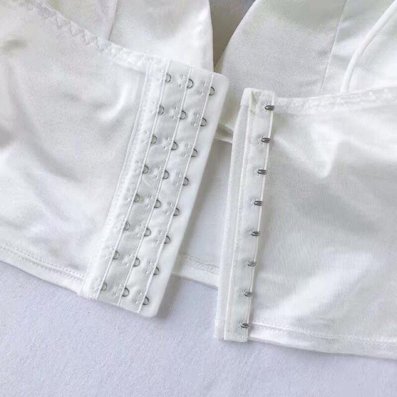 Áo bra satin lụa mềm - áo bra 2 dây bản to phi bóng có móc cài lưng CAO CẤP