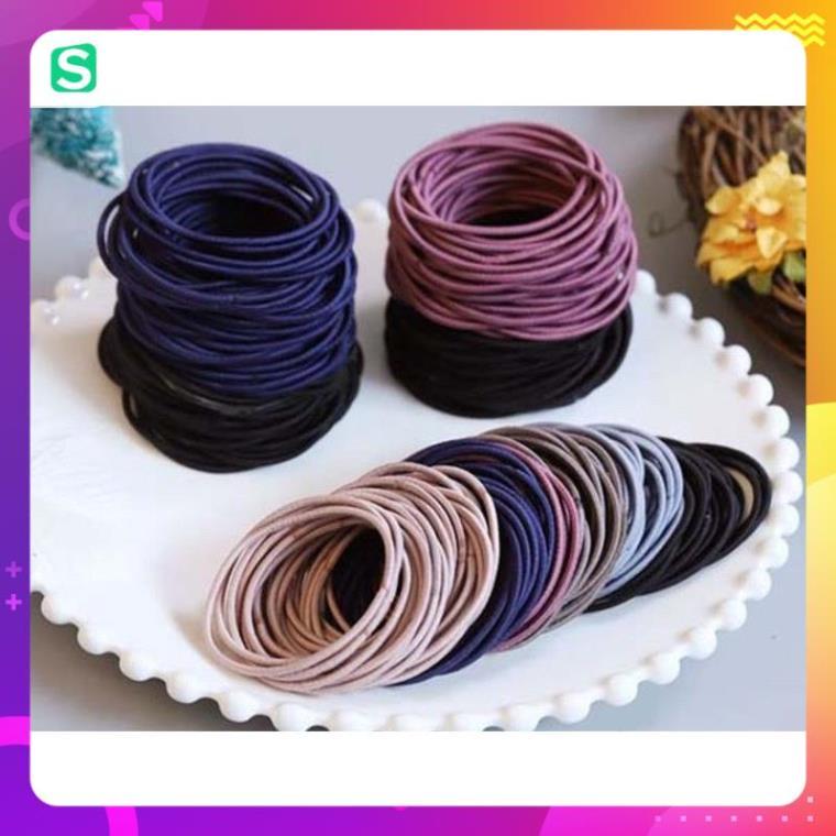 Thun cột tóc Hàn Quốc du lịch siêu dễ thương siêu tiện lợi cùng nhiều màu sắc