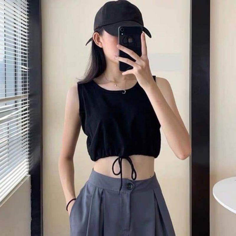 Áo Croptop Nữ Kiểu Sát Nách , Rút Dây Siêu Hot