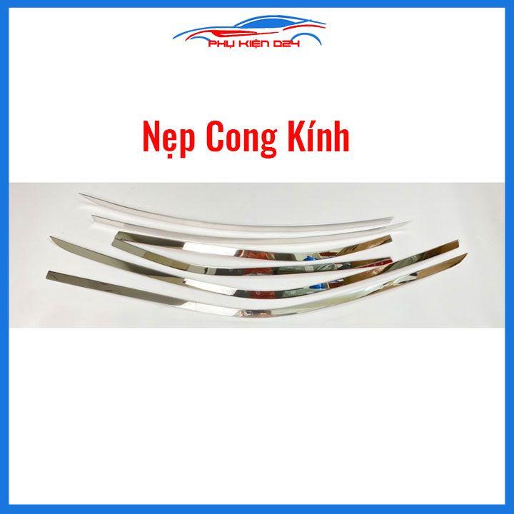 Bộ nẹp viền chân kính cong kính Veloz 2022-2023 Inox sáng bóng chuẩn form xe