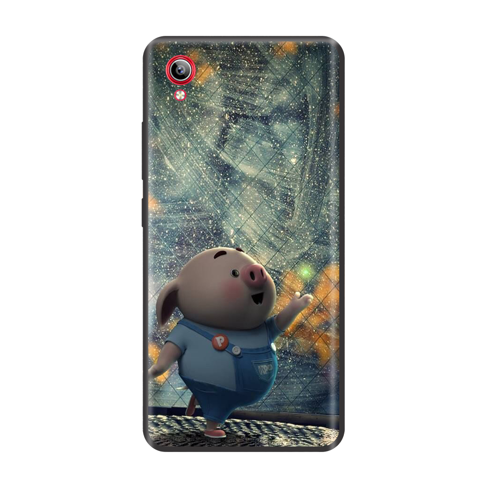 Ốp lưng TPU viền dẻo cho điện thoại VIVO Y91C Hình Heo Con Chạy Bộ