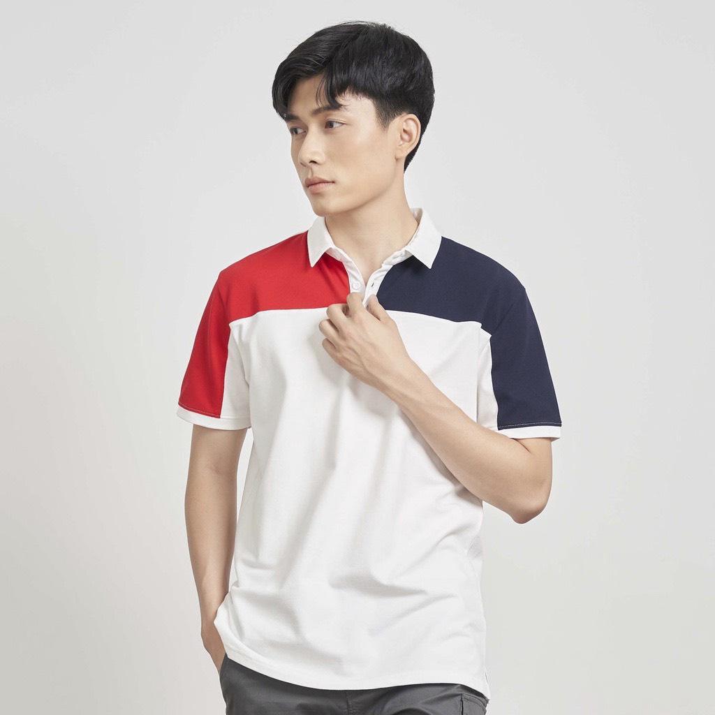 Áo Thun Polo unisex from rộng Có Cổ Vải Cá Sấu Trơn Trắng Phối màu 4 kiểu GSR 43