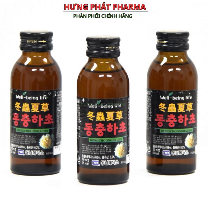 Nước Uống Đông Trùng Hạ Thảo Hàn Hộp 10 chai x 100ml