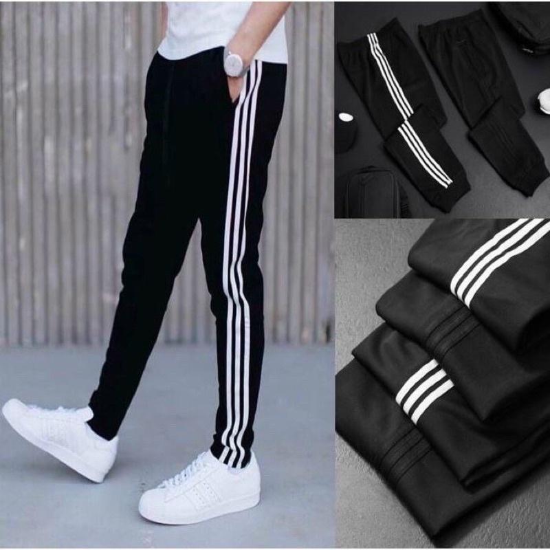 PISHOP Quần dài 3 sọc nam nữ thể dụcquần jogger thể thao thu đông hàng kỹ -Mã 3V