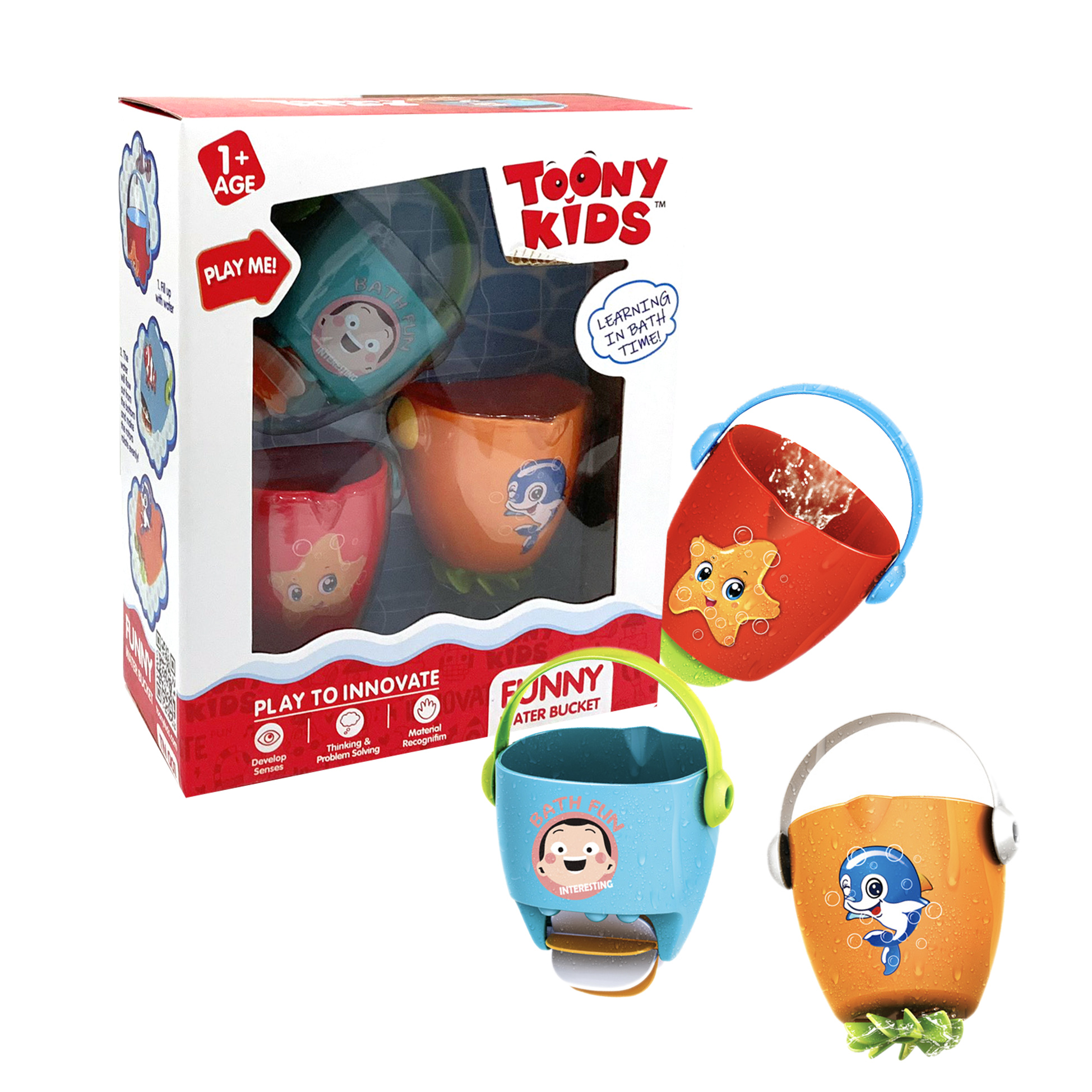 Đồ Chơi Nhà Tắm TOONYKIDS Cho Bé - SFUNNY WATER BUCKET TN001 [Tặng Kèm Sticker]