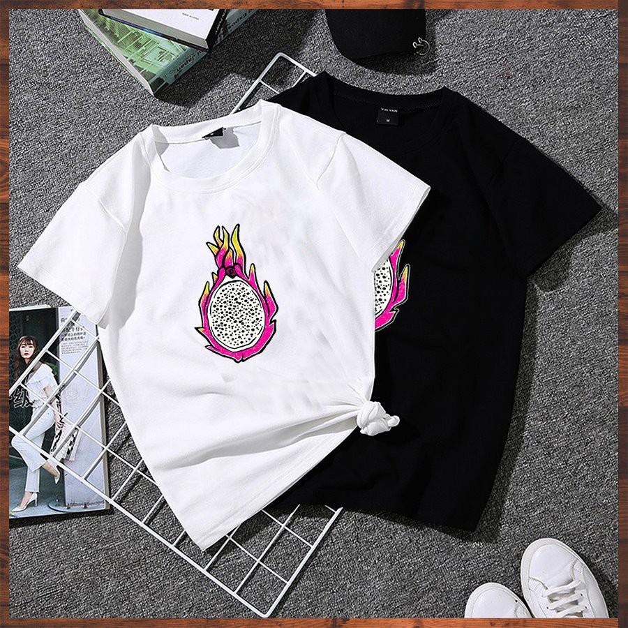 Áo thun unisex form rộng in hình trái thanh long cực đẹp