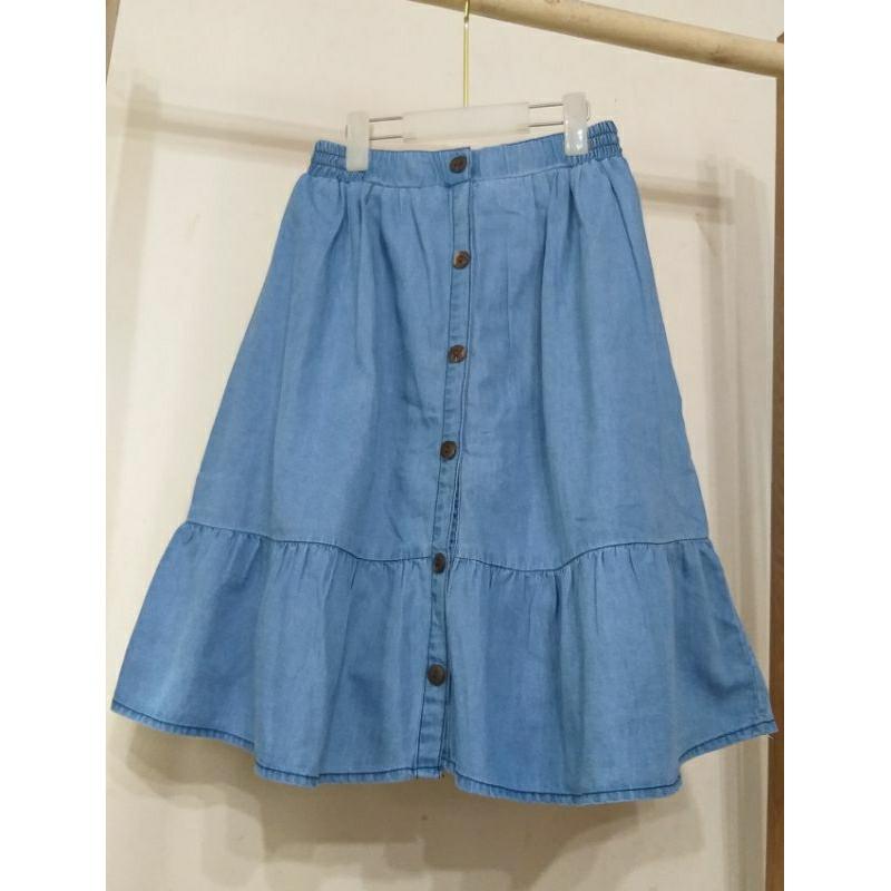 Chân váy vải bò giấy cho bé size đại 24-45kg