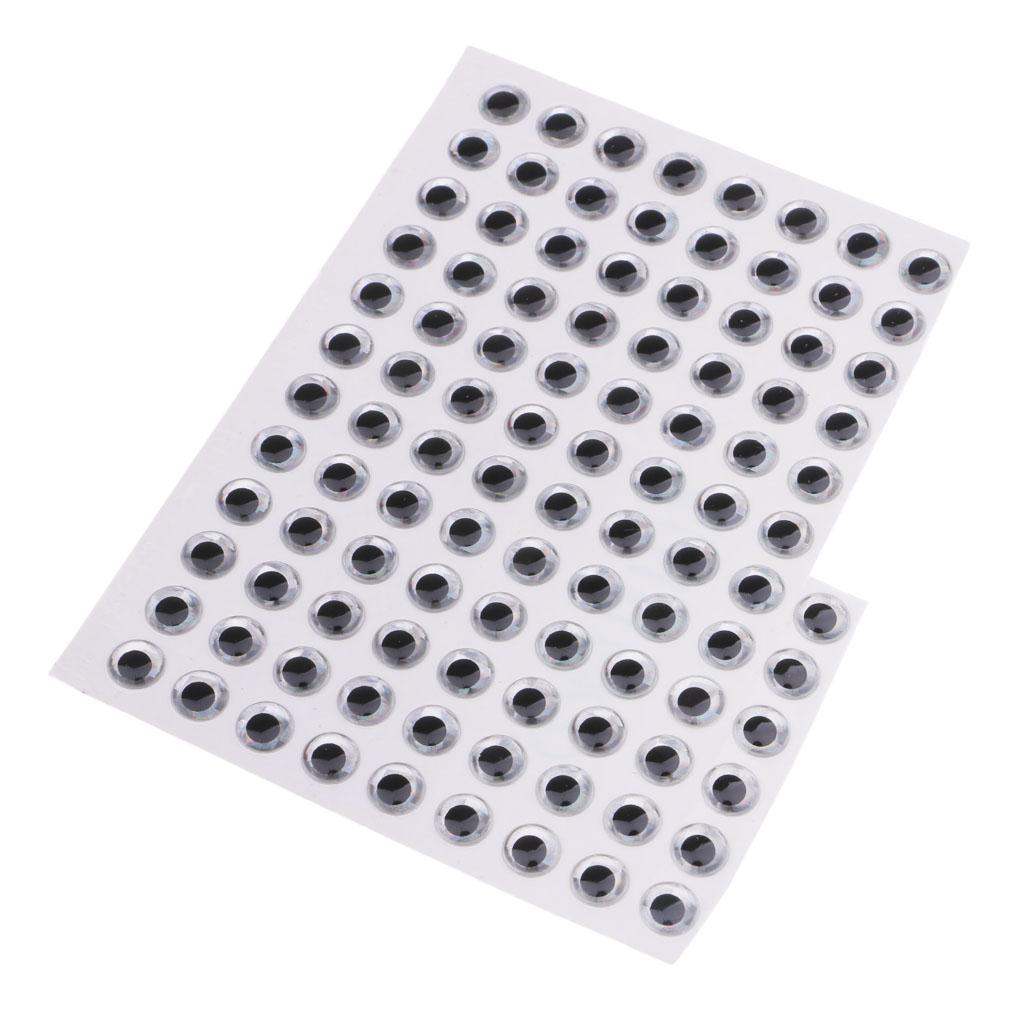 100pcs Fishing Lure Eyes Holographic Self Adhesive Eyes 3D Fish Eye DIY