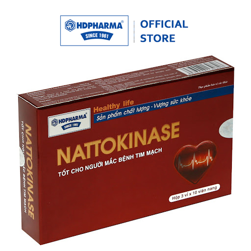 Viên Uống Nattokinase - HDPHARMA - Giảm Cholesterol Máu, Ngăn Ngừa Tai Biến (Hộp 30 Viên)