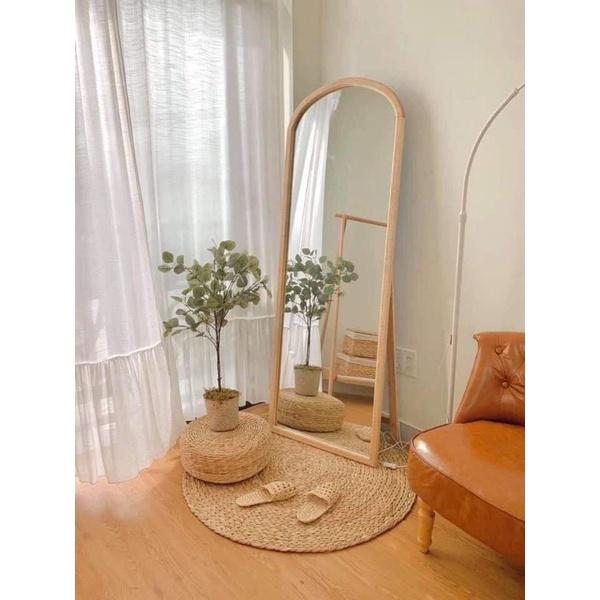 Thảm tròn trang trí nhà cửa đan lục bình 1m