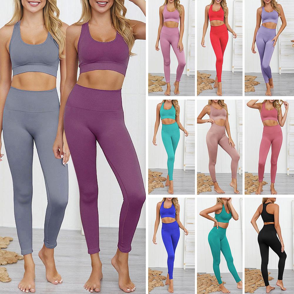 Set đồ tập gym dành cho nữ gồm Bra và quần legging cạp cao, ôm body, sexy