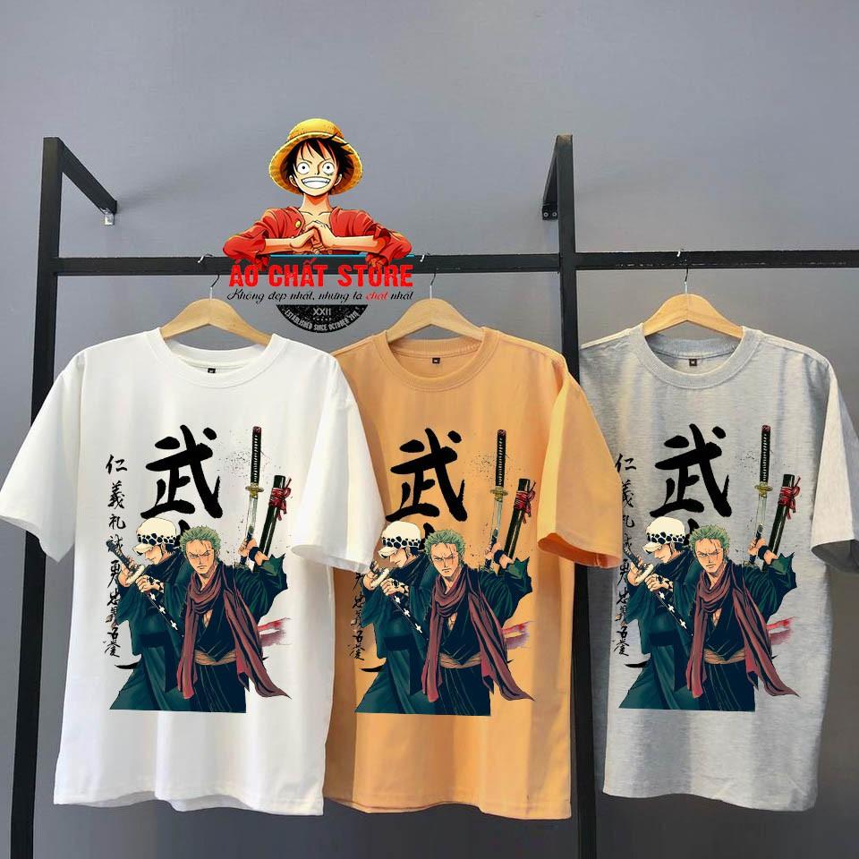 Áo ZORO LAW THƯ PHÁP CỰC CHẤT - ÁO ONE PIECE HẢI TẶC LAW vs ZORO SIÊU NGẦU OP136