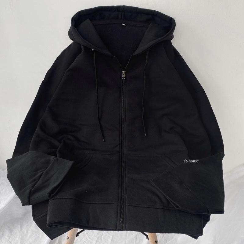 Áo Khoác Nỉ Trơn HOODIE ZIP Unisex Nam Nữ ZoZo_Unisex