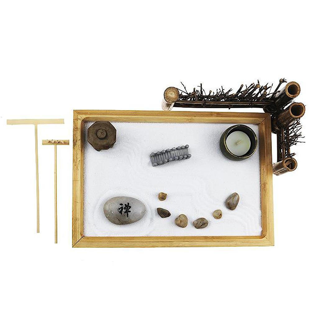Zen Garden Sandbox Ornament Zen Sand Tray Housewarming Gifts for Office