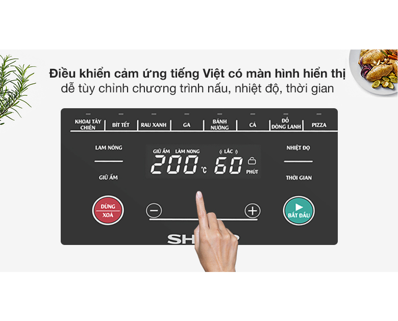 Nồi chiên không dầu Sharp KF-AF70EV-BK 5.5 lít  - Hàng chính hãng