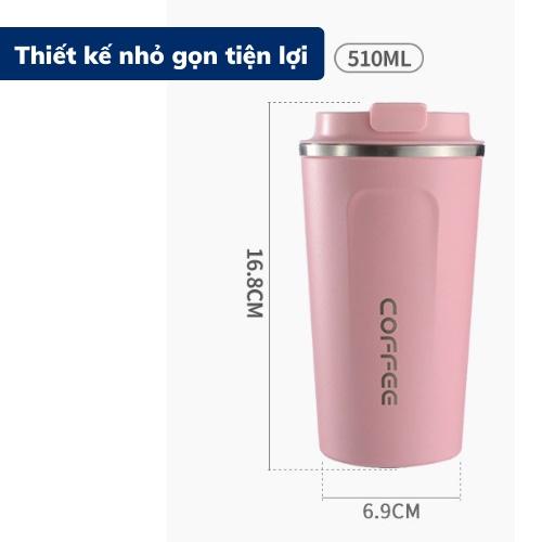 Bình giữ nhiệt ly giữ nhiệt khắc tên 510ml chất liệu thép không gỉ 304 510ml từ 6-12h hiển thị nhiệt độ bảo hành 12tháng