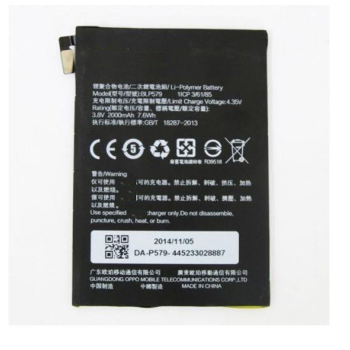 Pin cho điện thoại Oppo R5 BLP579 dung lượng 2000mAh