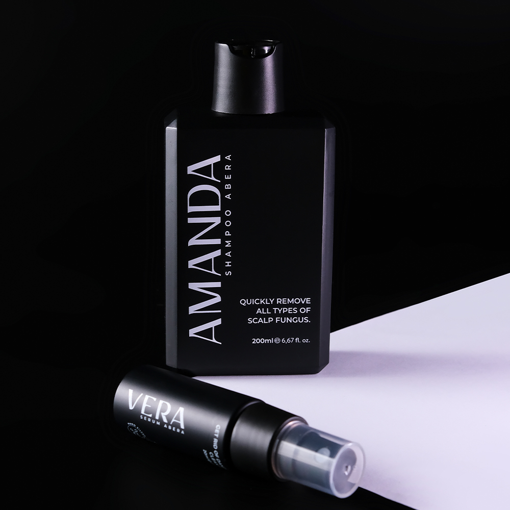 Bộ Đôi Dầu Gội Và Serum Amanda Abera - Đánh Bay Gàu Ngứa Và Nấm Da Đầu