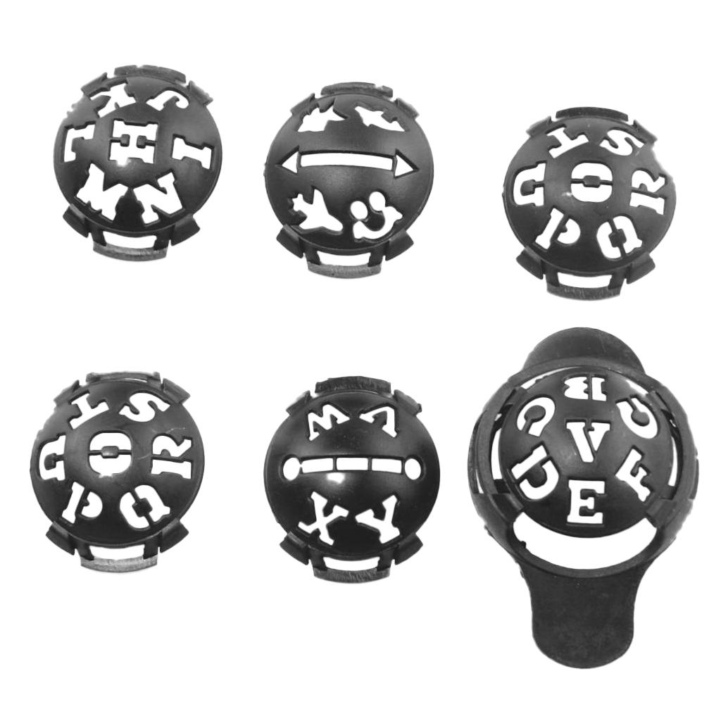 6 in 1 Golf Ball Line Liner Marker Alignment Drawing Tool for Putt Training