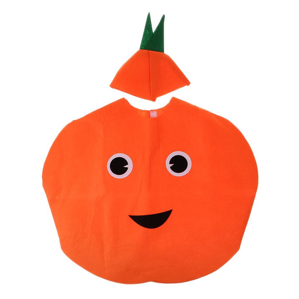 2x Orange Costume Grape Fruit Non-Woven Fabric Kids One Piece Ornament Beach Lightweight Glasses Costume Game Party