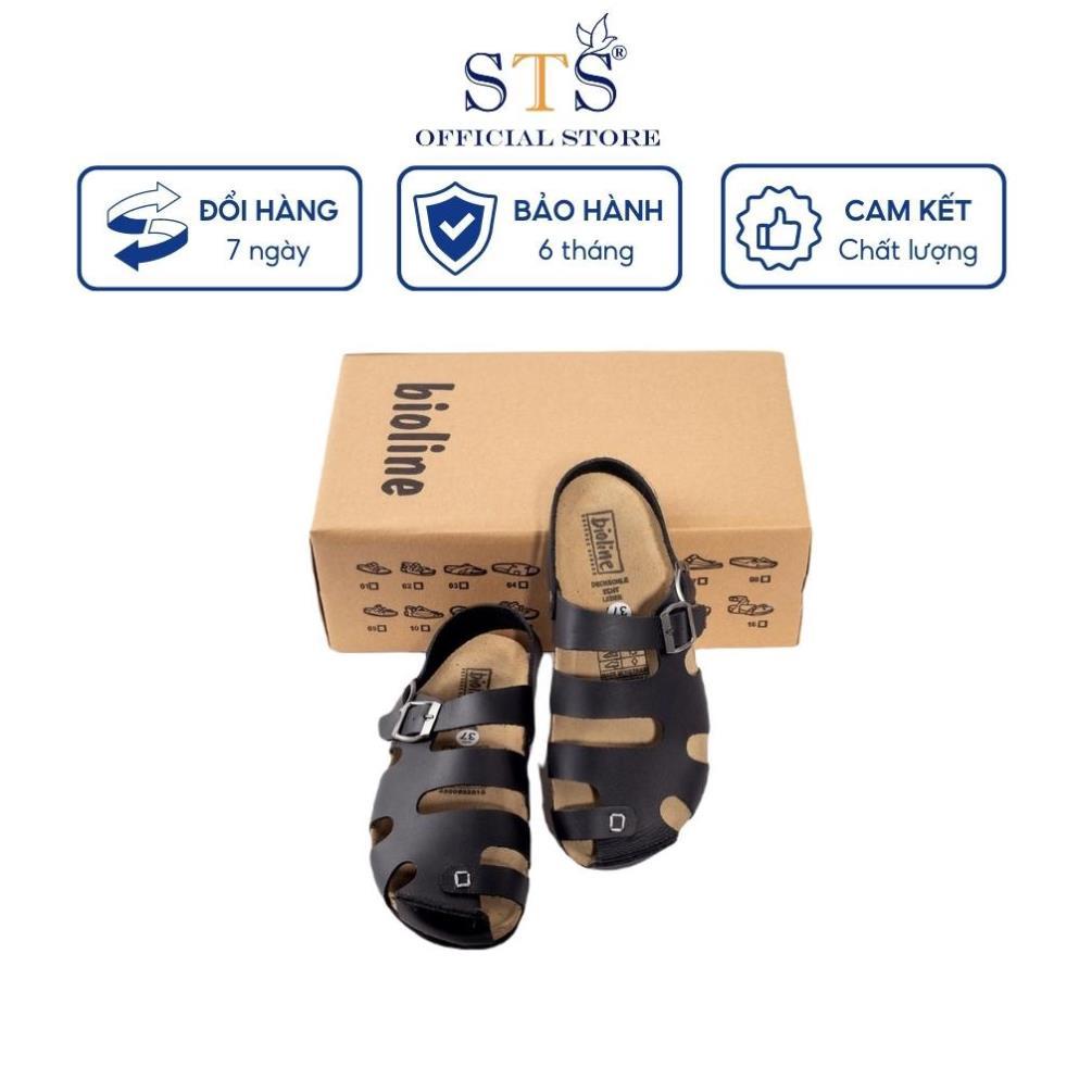 Sandals rọ quai hậu da bò nam nữ cao cấp xuất khẩu châu Âu SDRO01 BH 6 THÁNG