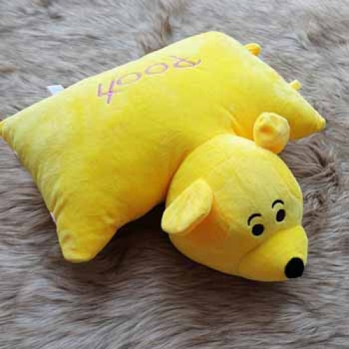 Gối đi xe máy nhồi bông cho bé hình gấu Pooh 1 đầu