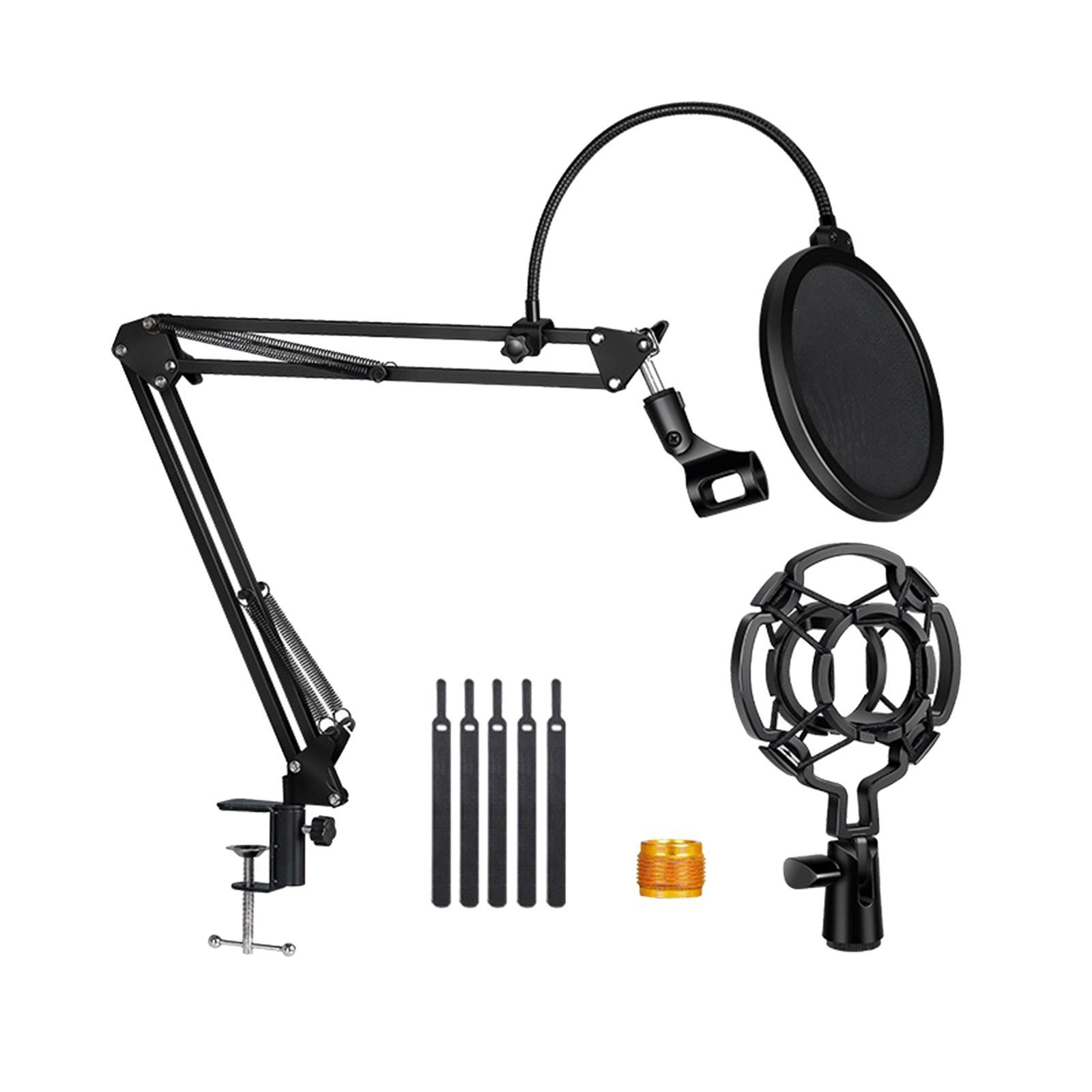 Microphone Stand Kit NB35 Recording Equipment Foldable Shock Mount for Streaming Desktop