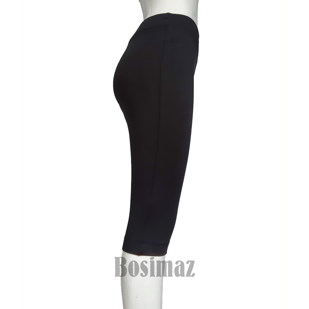 Quần Legging Ngố Bosimaz MS391 không túi màu đen cao cấp, thun co giãn 4 chiều, vải đẹp dày, thoáng mát không xù lông