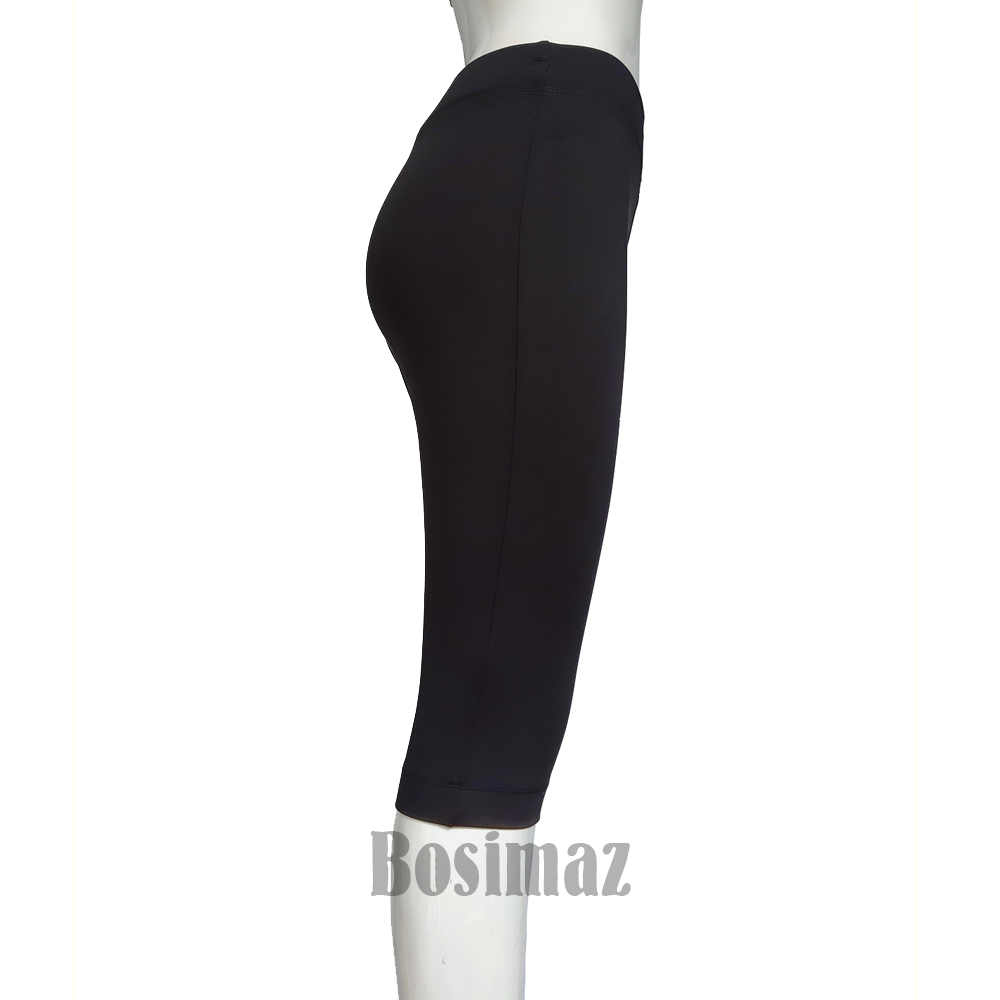 Quần Legging Ngố Bosimaz MS391 không túi màu đen cao cấp, thun co giãn 4 chiều, vải đẹp dày, thoáng mát không xù lông.