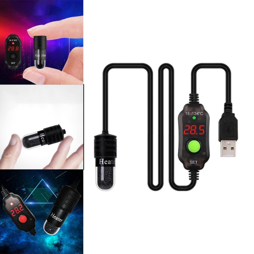 3pcs Mini Aquarium Fish Tank Heater Heating Rod Submersible Thermostat Heater