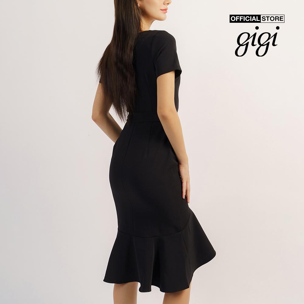 GiGi - Đầm midi đuôi cá xếp bèo nữ tính G2102D221235