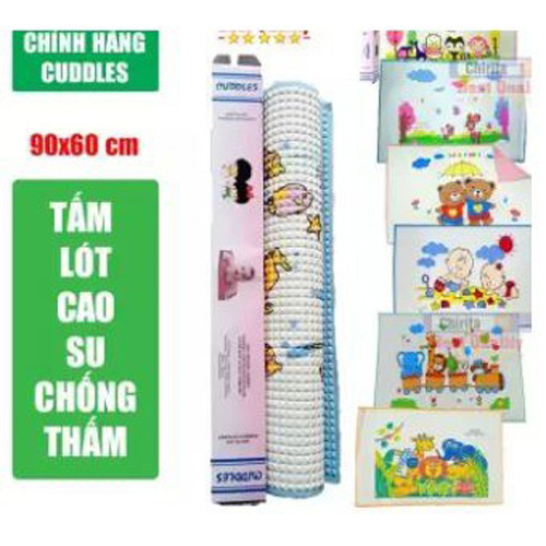 Tấm lót chống thấm, miếng lót cao su Cuddles cho bé hàng nhập Malaysia