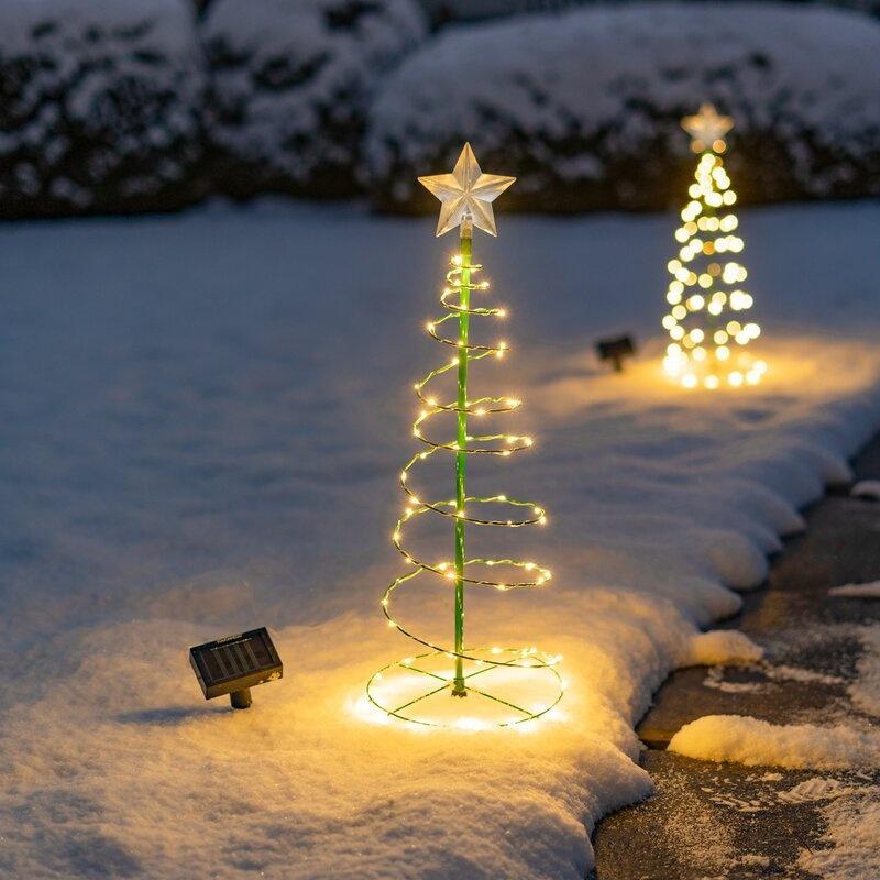 50Cm Solar Christmas Light Tree Led Garden Outdoor Lamp Insert The Ground Waterproof Auto On /off Decoration Lights for Xmas