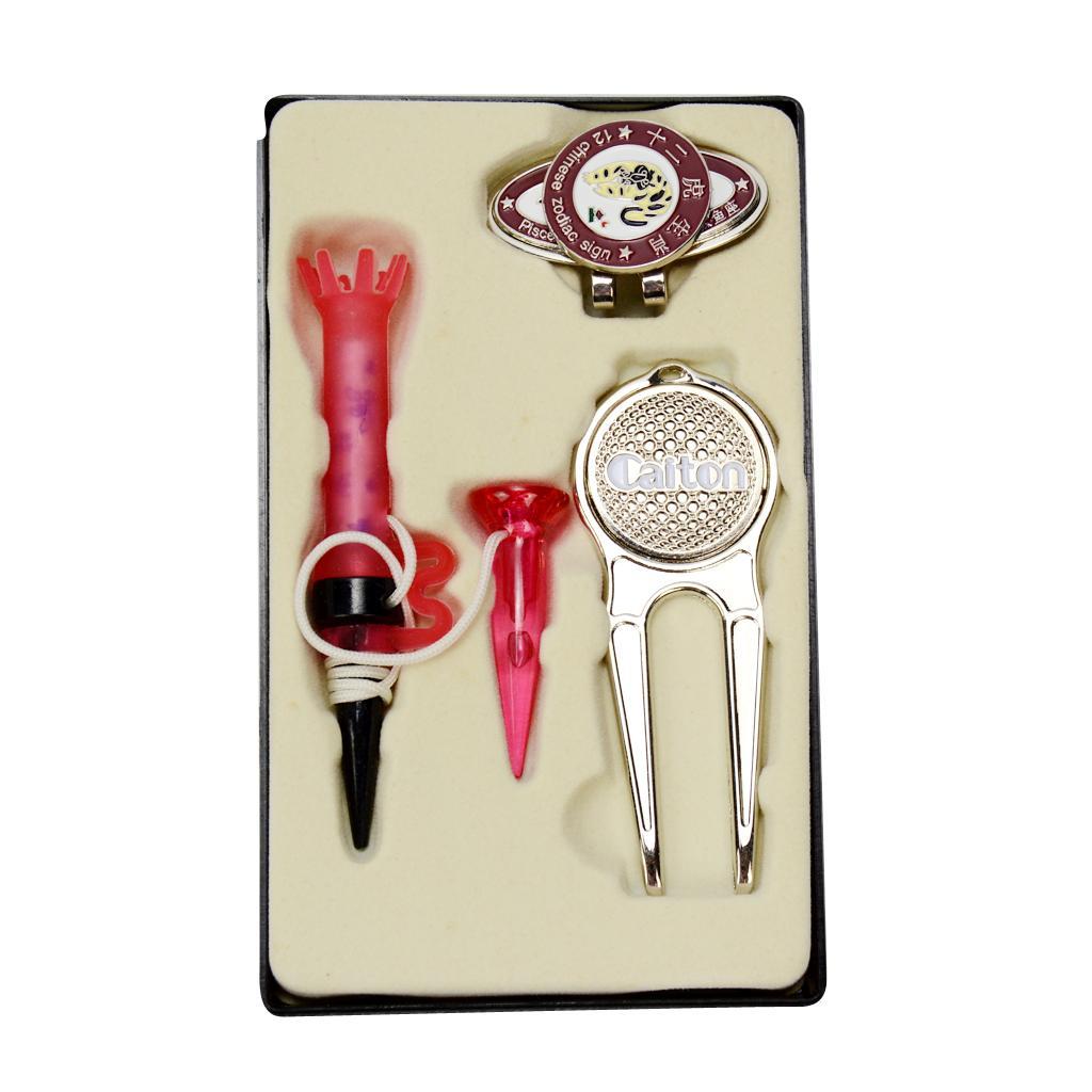 Golf Ball Marker Hat Clip Repair Tool Golf Tee Gift