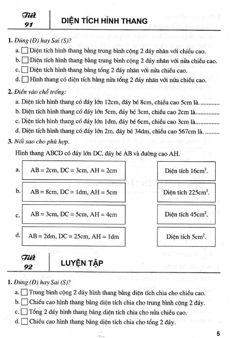 Bài Tập Trắc Nghiệm Hay Và Khó Toán 5 - Tập 2