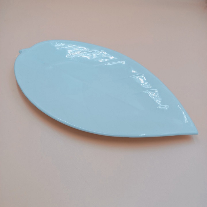 Dĩa Sứ Trang Trí Hình Lá Màu Trắng đường kính 30cm sứ long phương cao cấp