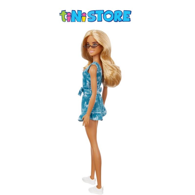 Đồ chơi búp bê thời trang jumpsuit xanh dạo phố Barbie
