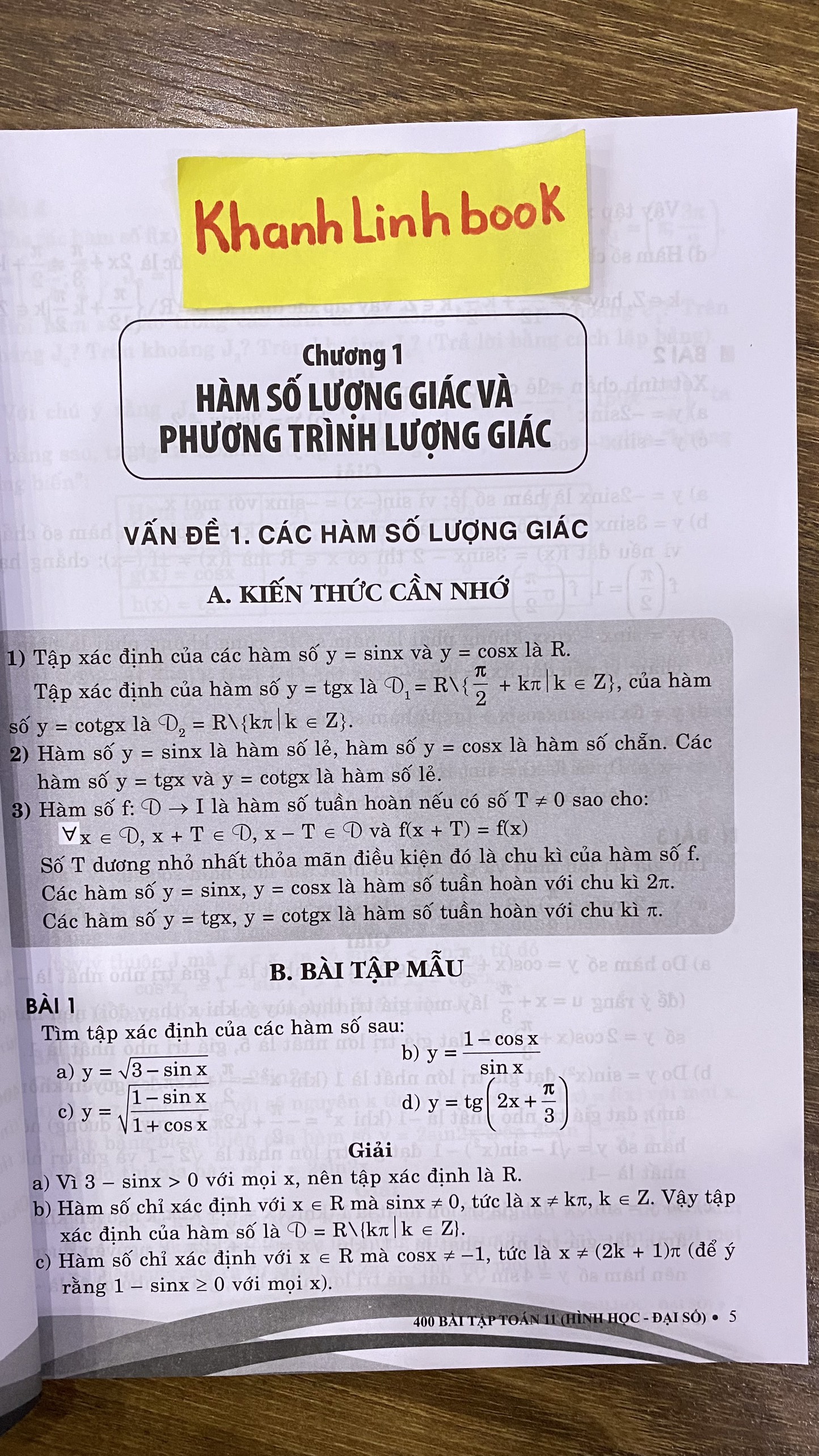 Sách - 400 bài tập toán 11