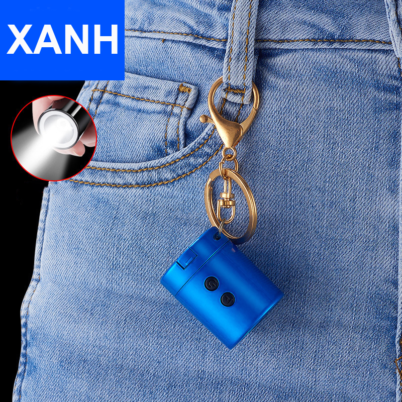 Bật Lửa Điện Hình Trụ Mini Có Đèn Pin Nhiều Màu - Sạc Điện