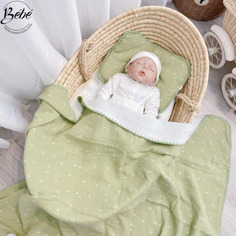 Vải xô muslin cao cấp 2 lơp quả chery mềm mịn thấm hút mồ hôi