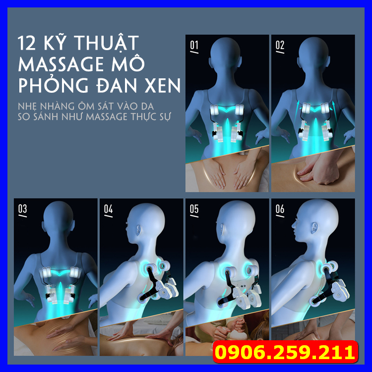 Ghế Massage Trị Liệu Toàn Thân Cao Cấp - Ghế MassageTrục SL Bi Lăn Tự Động ,Màn hình cảm ứng