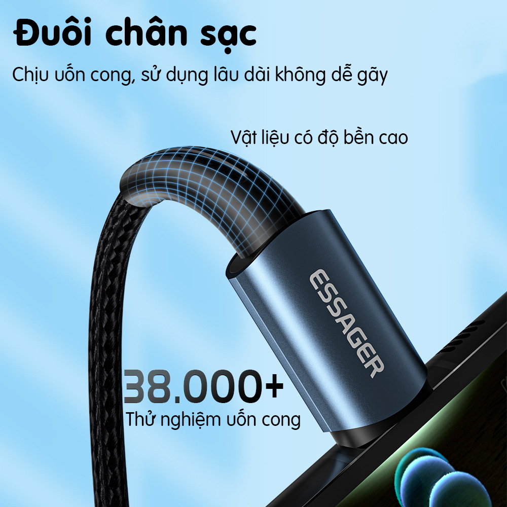 Dây cáp sạc nhanh 60W - 100W, tốc độ truyền lên đến 480 Mbps- D1538