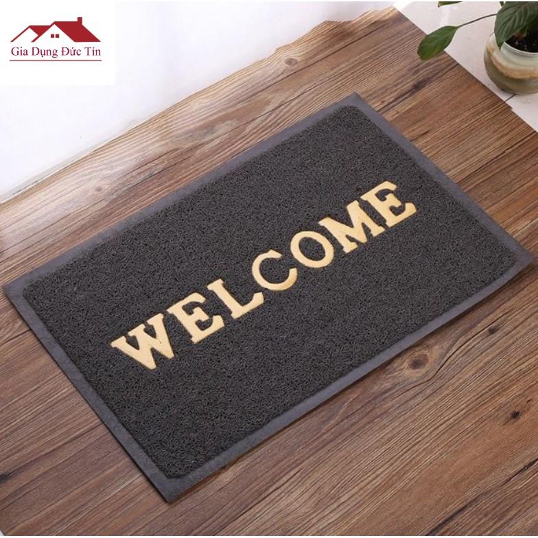 Thảm nhựa chùi chân Welcome 40x60cm. Thảm welcome nhựa rối