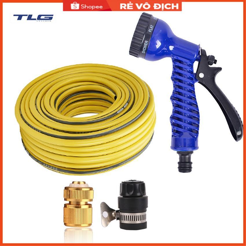 Bộ vòi tưới cây,rửa xe tăng áp lực nước 15m(cút đồng nối nhựa đen 713-2) 206843