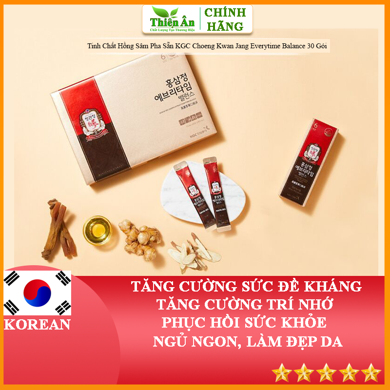 Tinh Chất Hồng Sâm Pha Sẵn KGC Choeng Kwan Jang Everytime Balance 30 Gói