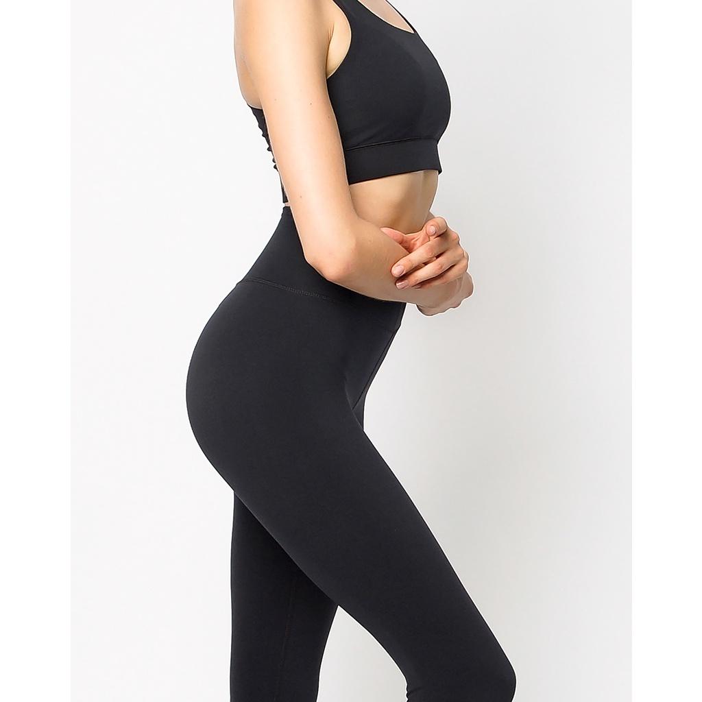 Quần tập gym yoga legging nữ dáng lửng 3/4 WLF318 Eco-friend, nâng mông tôn dáng, vải thấm hút khô thoáng