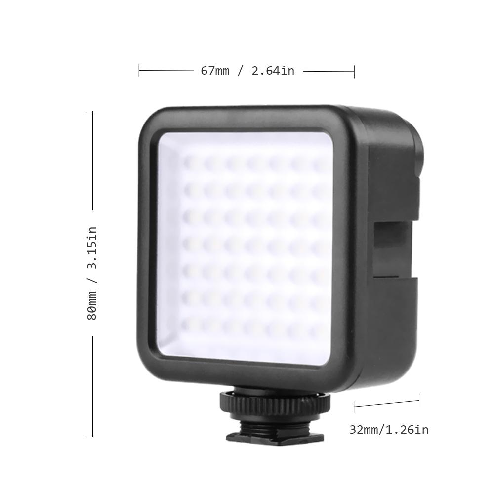 Máy ảnh di động Đèn chiếu sáng LED Video phù hợp Máy ảnh DSLR Độ sáng cao Bộ lọc trắng và LCD
