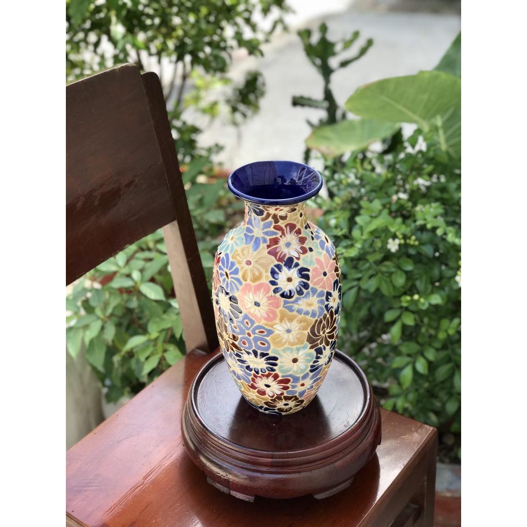 BÌNH BÁCH HOA 29CM GỐM SỨ THỦ CÔNG NAM BỘ TDM CẮM BÔNG TRANG TRÍ DECOR