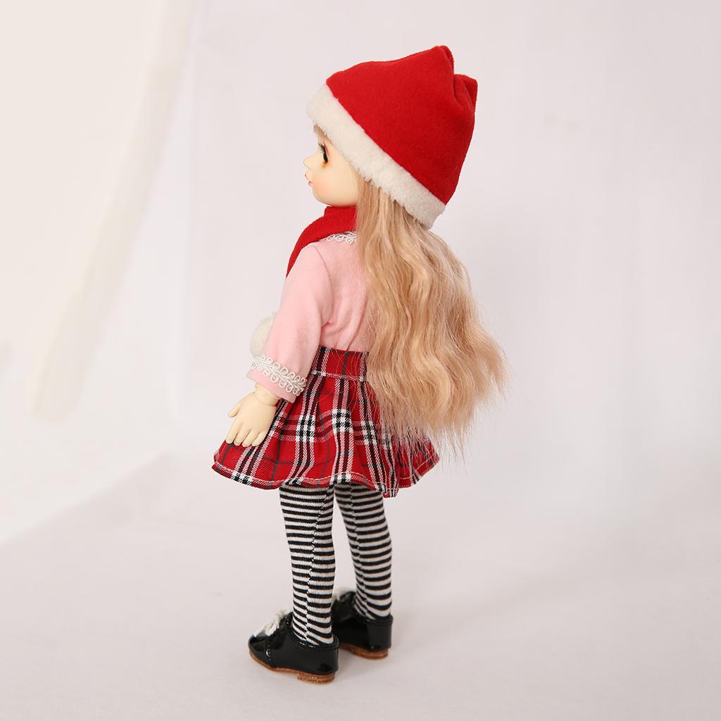 Adorable Doll Christmas Outfits Set For 1/6 BJD Girl Doll Wear Accessories
