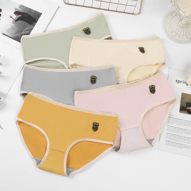 Set 5 Quần lót nữ cotton hình con gấu xinh xắn mát mẻ, kháng khuẩn thấm hút mồ hôi tốt